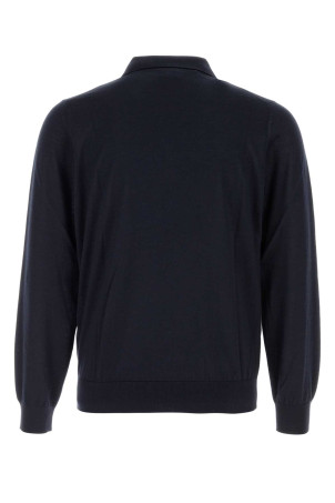 Midnight blue cashmere blend polo shirt BRIONI (UMR30LP1K82)