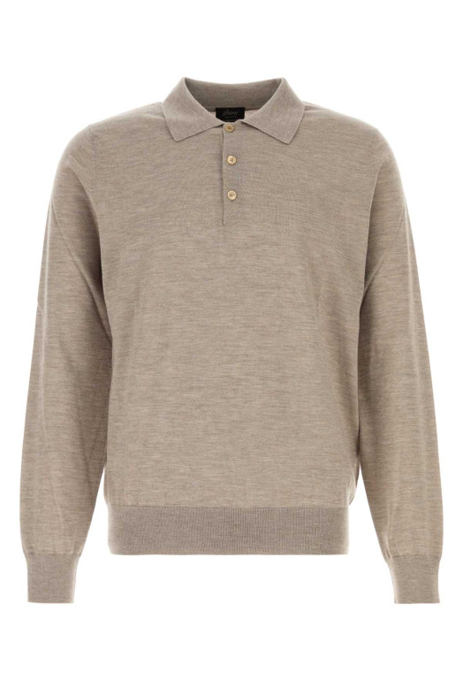 Dove grey cashmere blend polo shirt BRIONI (UMR30LP1K82)
