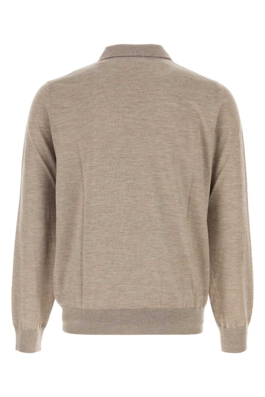 Dove grey cashmere blend polo shirt BRIONI (UMR30LP1K82)