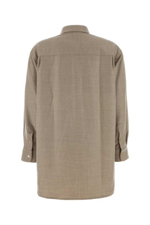 Cappuccino flannel shirt Beige ORIANE (UNISEXSHIRTLOROPIANA)