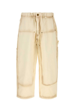 Ivory cotton wide-leg Workwear Toluca pant WILLY CHAVARRIA (WCBTM0061)