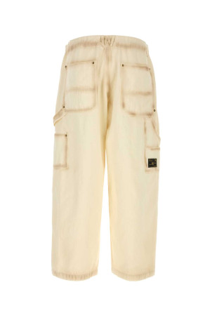 Ivory cotton wide-leg Workwear Toluca pant WILLY CHAVARRIA (WCBTM0061)