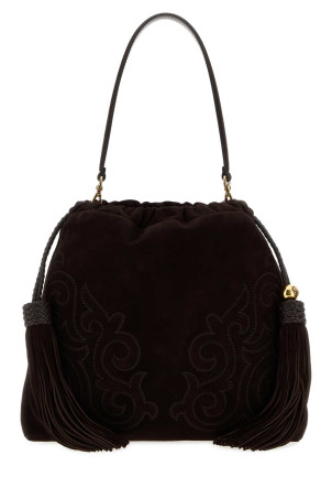 Dark brown suede medium Kalispera bucket bag ETRO (WP1B0039AE11M)