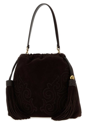 Dark brown suede medium Kalispera bucket bag ETRO (WP1B0039AE11M)