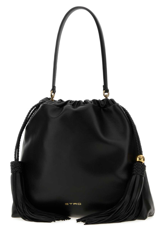 Black leather medium Kalispera bucket bag Black ETRO (WP1B0039AP466)