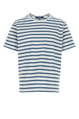 Embroidered cotton t-shirt BLUE JUNYA WATANABE (WQT014051)