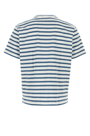 Embroidered cotton t-shirt BLUE JUNYA WATANABE (WQT014051)