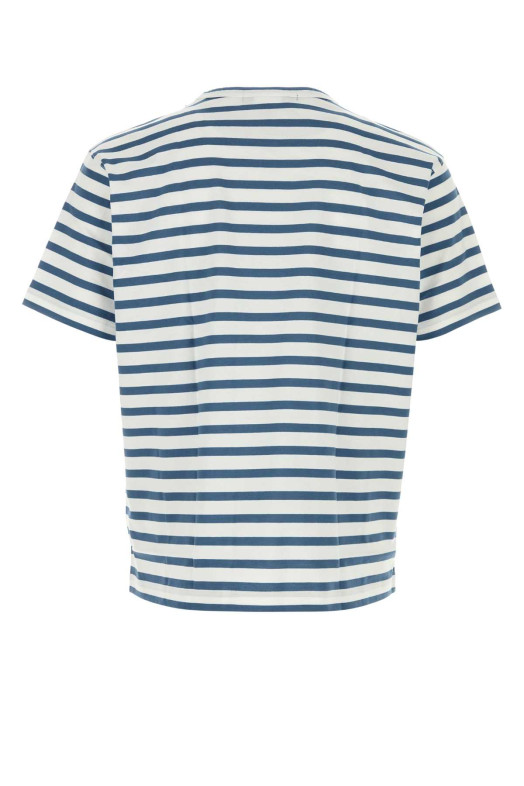 Embroidered cotton t-shirt BLUE JUNYA WATANABE (WQT014051)