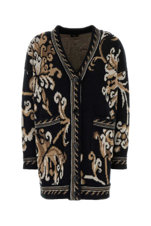 Embroidered wool cardigan Black ETRO (WRKE0159AQ12U)