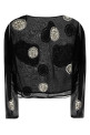 Black crepe Brooch top Black BODE (WRS26SH018)