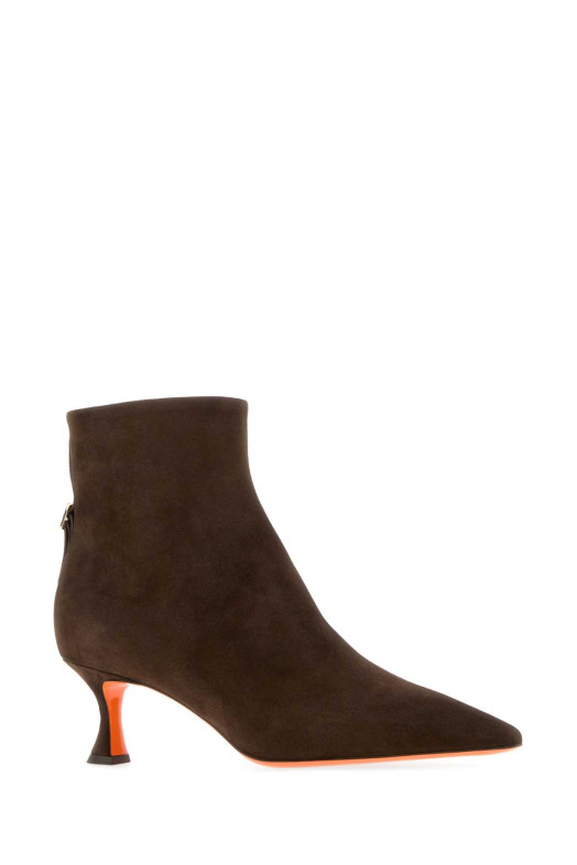Коричневые замшевые ботильоны Giulie от SANTONI (WTIS71908HI2NHZW)