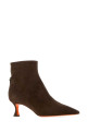 Коричневые замшевые ботильоны Giulie от SANTONI (WTIS71908HI2NHZW)