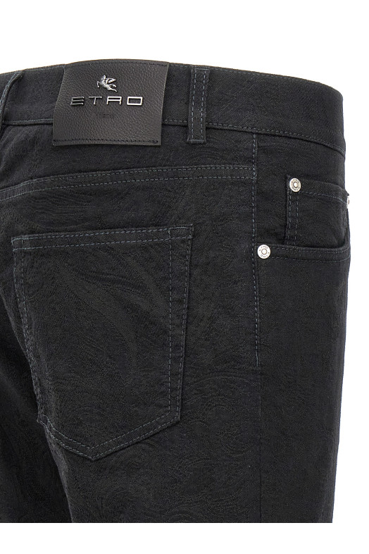 Jacquard jeans Black