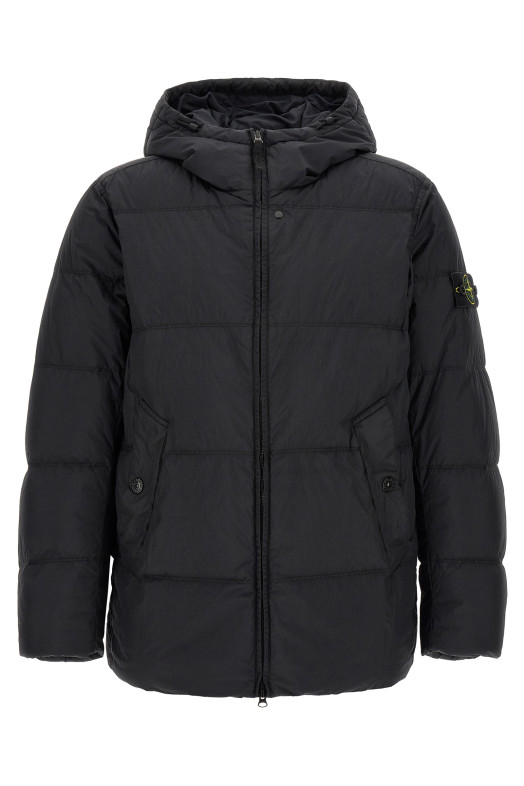 Пуховик с рюшами, синий STONE ISLAND L2S154100037S0A23V0020