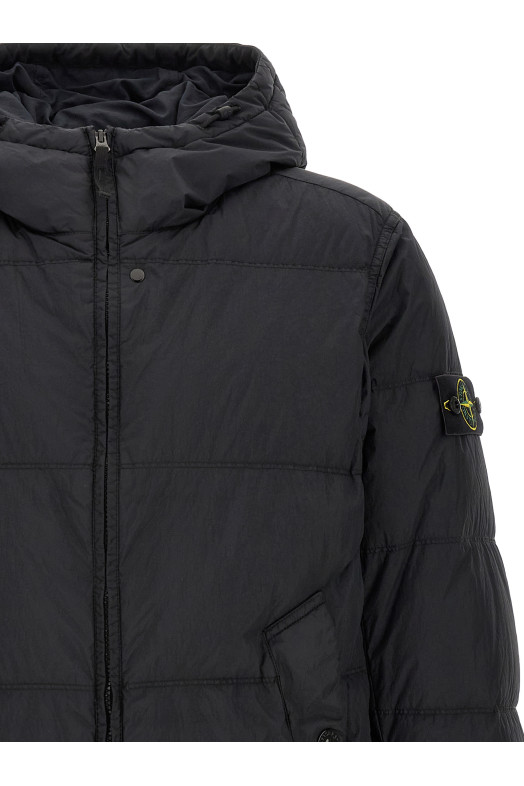 Пуховик с рюшами, синий STONE ISLAND L2S154100037S0A23V0020