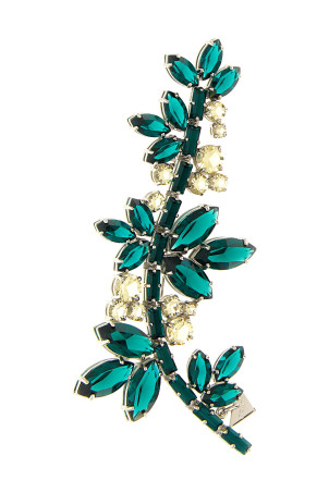 'Crystal Flowers' brooch Silver