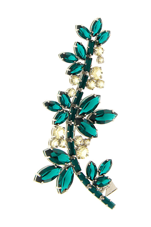 'Crystal Flowers' brooch Silver