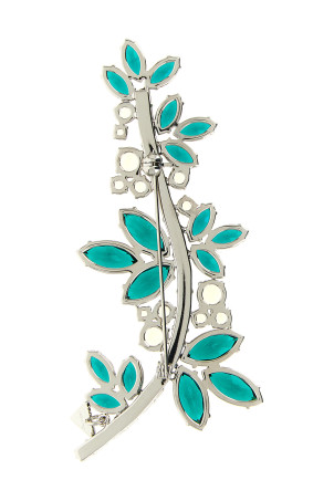 'Crystal Flowers' brooch Silver