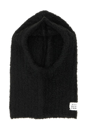 Bouclé balaclava with logo Black