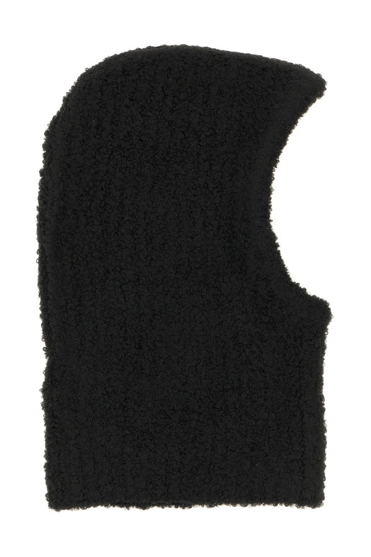 Балаклава из букле с логотипом, черная MM6 MAISON MARGIELA S62TB0010M13342900