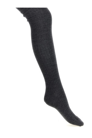 Ribbed tights Gray
