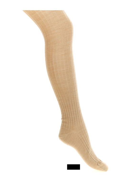 Колготки в полоску, бежевые JIL SANDER J02ZZ0158J40363252
