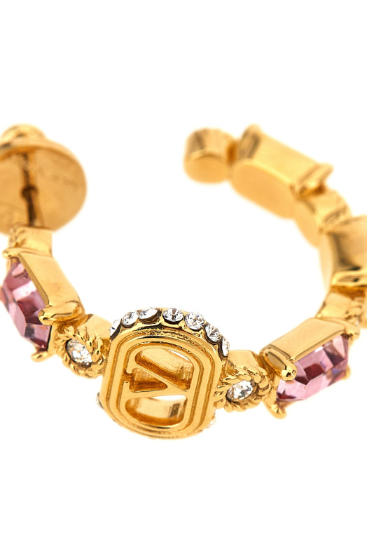 Valentino Garavani 'Ovalette' earrings with rhinestones Gold