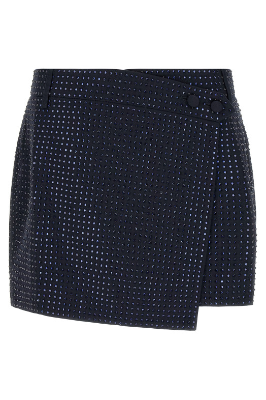 'Soave' skirt with rhinestones Blue