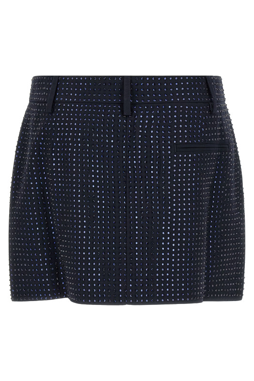 'Soave' skirt with rhinestones Blue