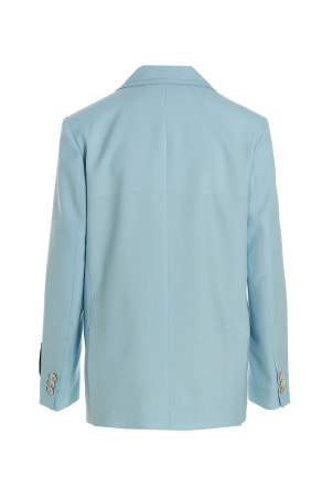 Single-breasted blazer jacket BLUE