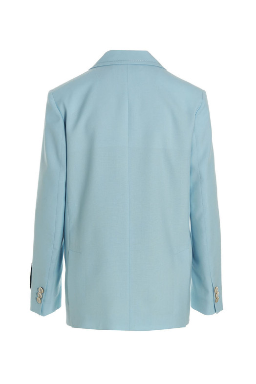 Single-breasted blazer jacket BLUE