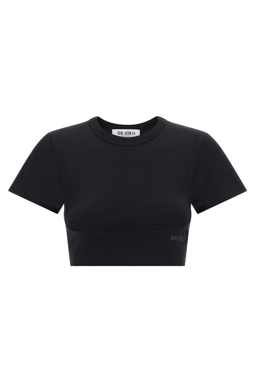 Bustier crop t-shirt  Black