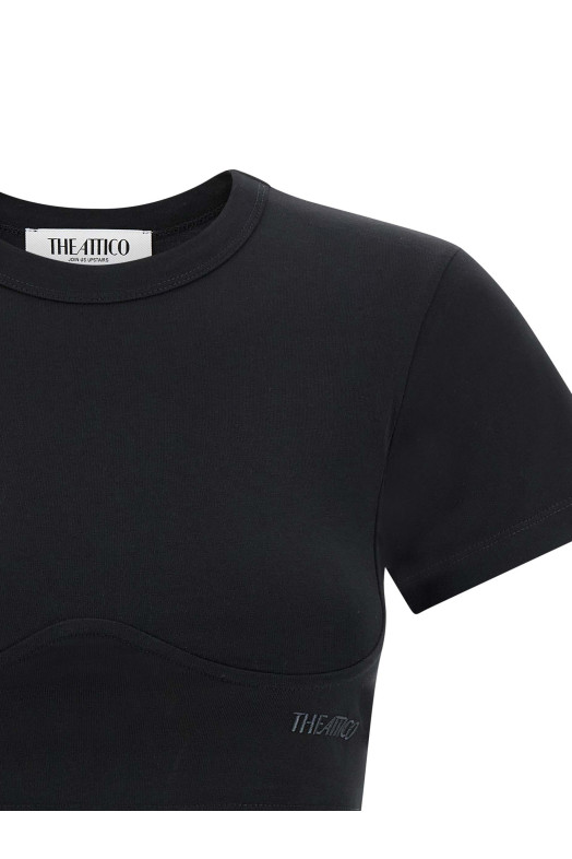 Bustier crop t-shirt  Black