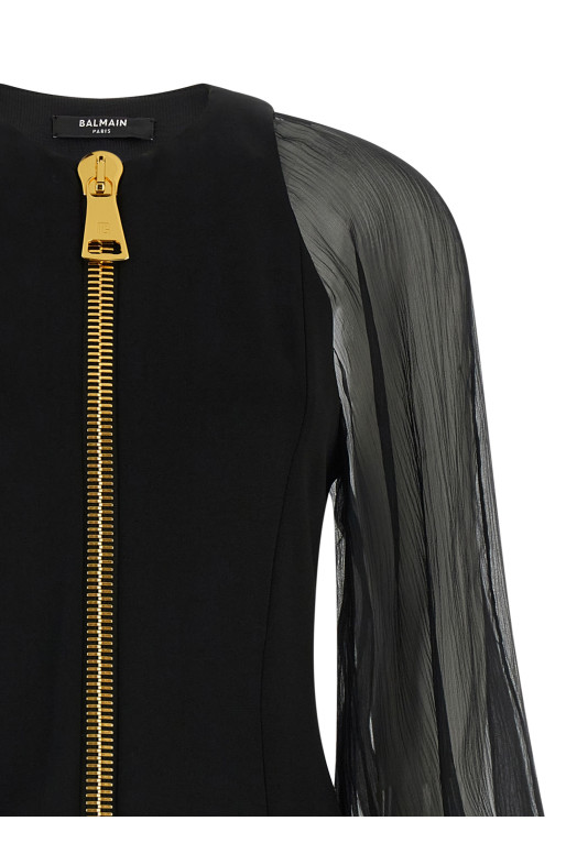 XL zip dress Black