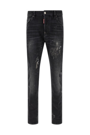 Джинси з ефектом розбризкування фарби, чорні DSQUARED2 S74LB1972D30046900