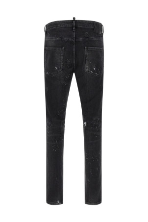 Джинси з ефектом розбризкування фарби, чорні DSQUARED2 S74LB1972D30046900