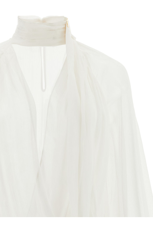 Боди из креповой ткани «White» ELISABETTA FRANCHI CB00566E2360