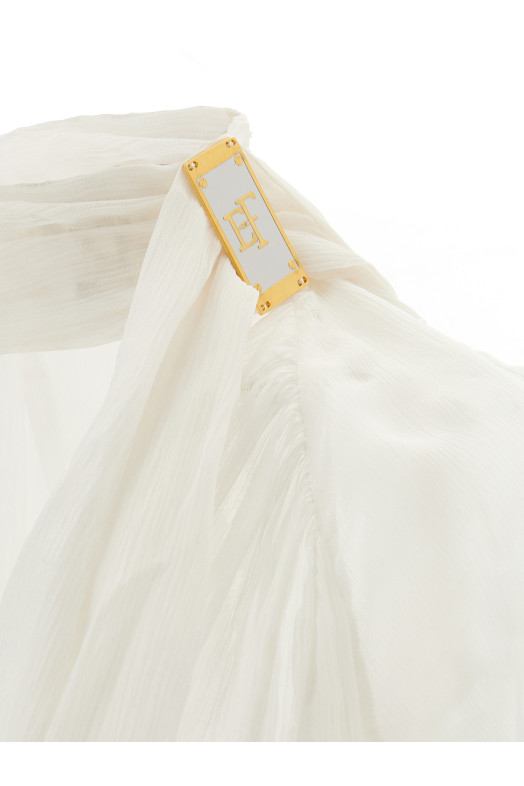 Боди из креповой ткани «White» ELISABETTA FRANCHI CB00566E2360