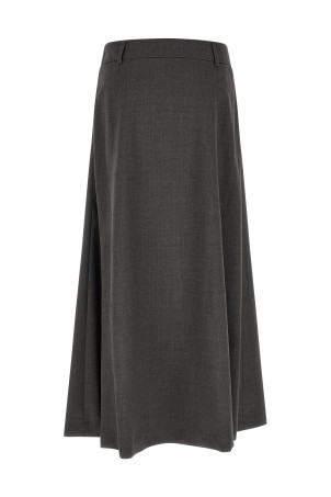 Flared skirt with loops Gray