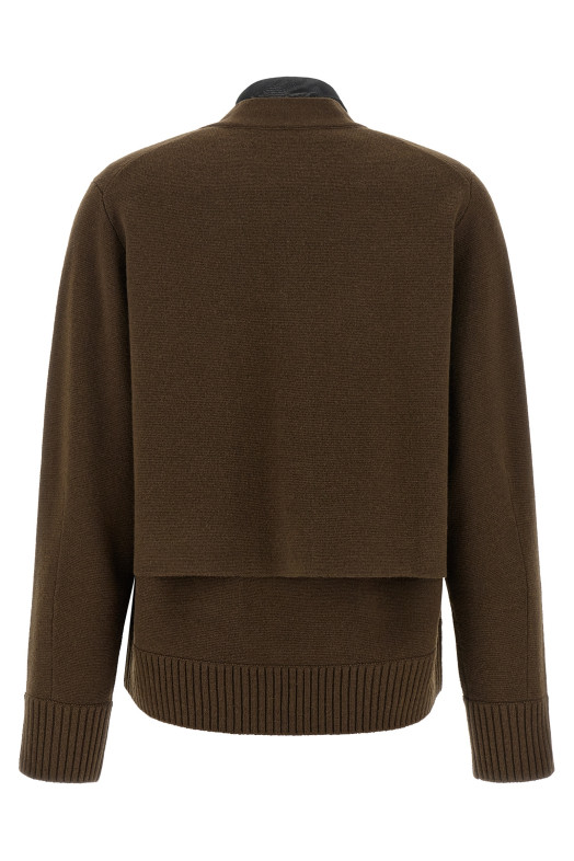 Кардиган з вирізами, коричневий SACAI 2608673601