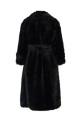 'Jackie' eco-fur trench coat Black