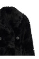 'Jackie' eco-fur trench coat Black