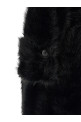 'Jackie' eco-fur trench coat Black