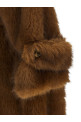 'Farrah' eco-fur coat Brown