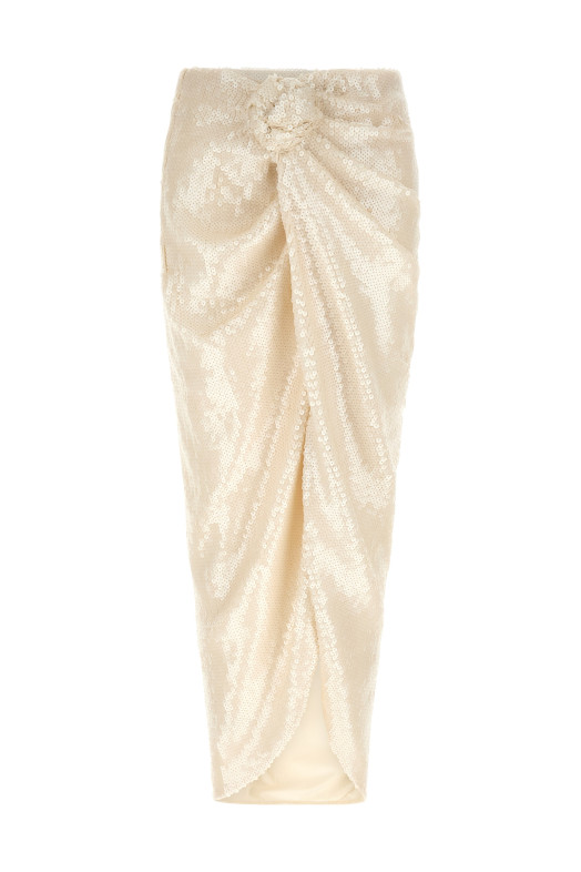 'Sequins Knot' skirt White
