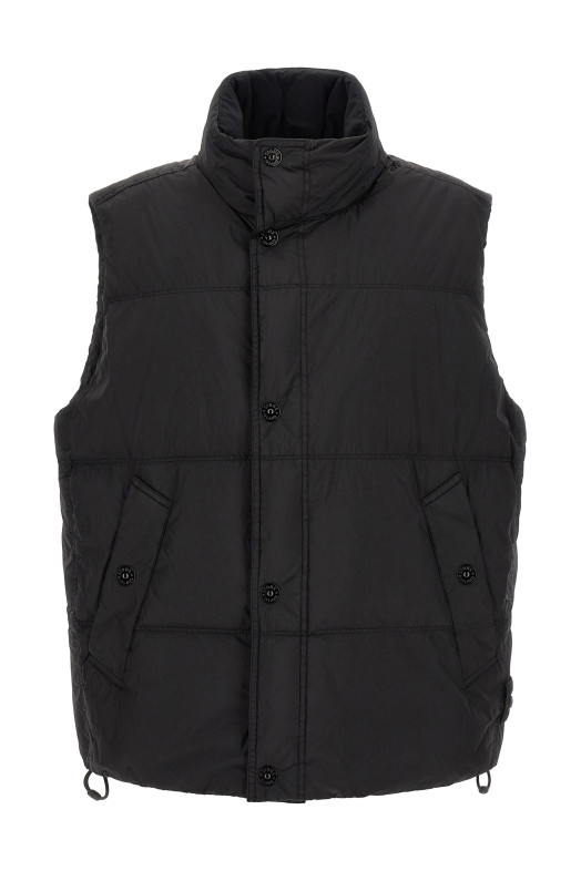 Quilted padded vest  Black