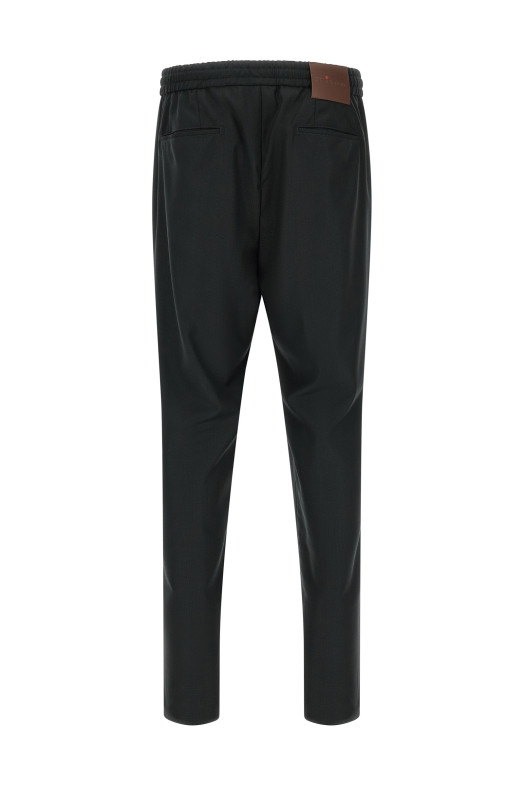 Red button pants Gray