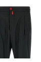 Red button pants Gray