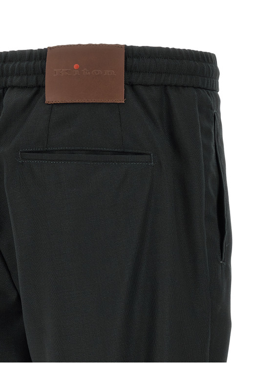 Red button pants Gray