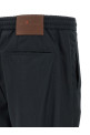 Red button pants Blue